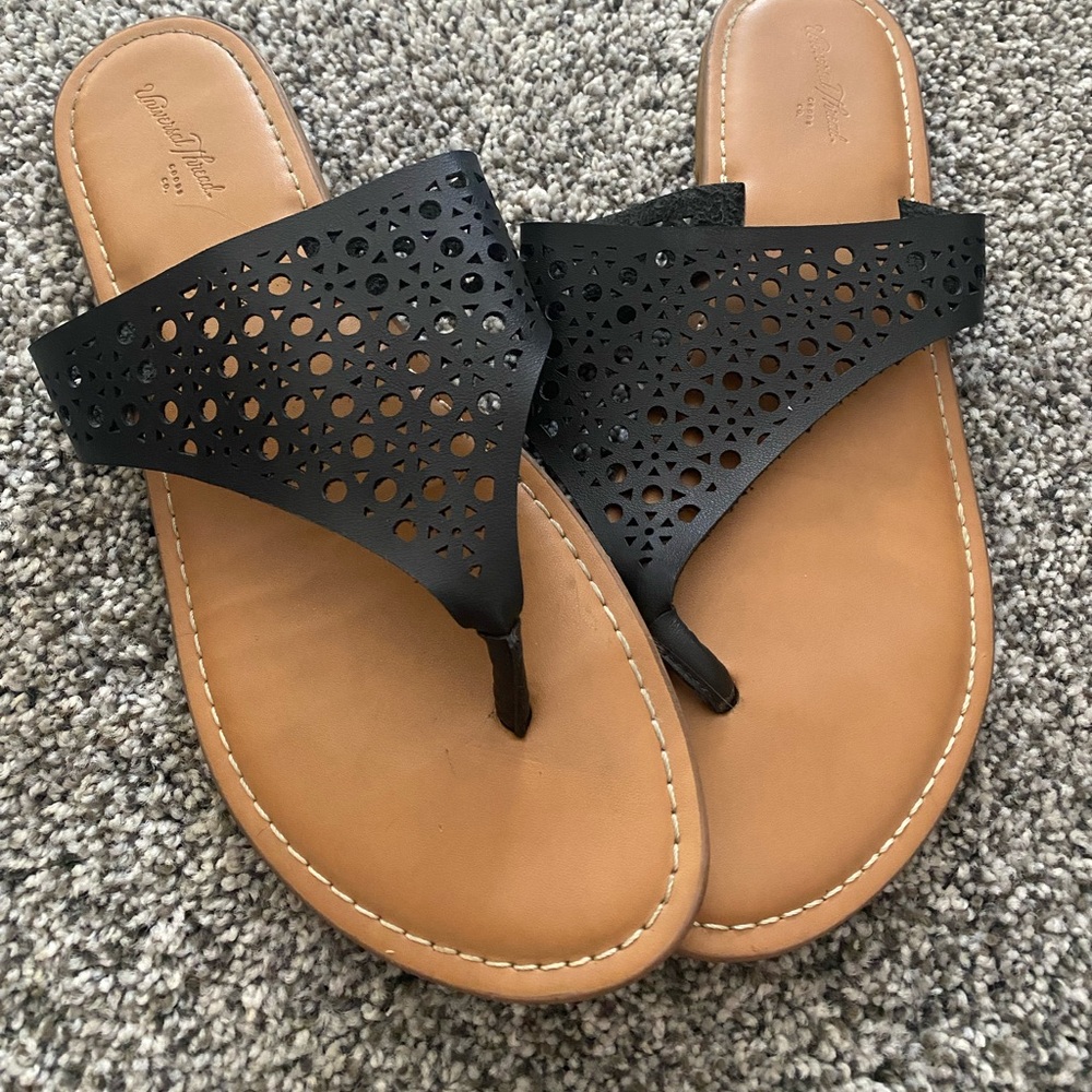 Black tan sandals